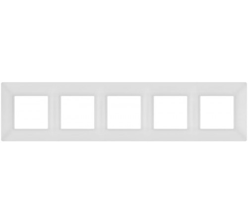 Рамка для розеток и выключателей Elegance 14-5005-01М на 5 постов, белый матовый  Б0065820  ЭРА