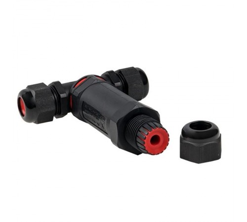 Кабельный коннектор Т-образный (клеммник 5PIN) IP68 FreeTools  plc-uac-cb5T  EKF