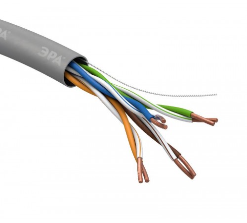 ЭРА Кабель витая пара U/UTP 4x2x24AWG Cat5e CU PVC 305м SIMPLE  Б0044426  ЭРА