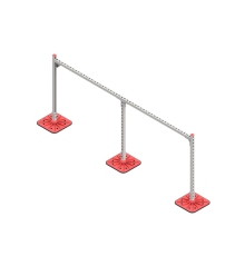 Опорная конструкция для гор. прямоуг. воздуховодов  TECHNORAPTOR FOOT 2500х1000  KM-TR-F-SSHRAD-2500-1000  КМ - профиль