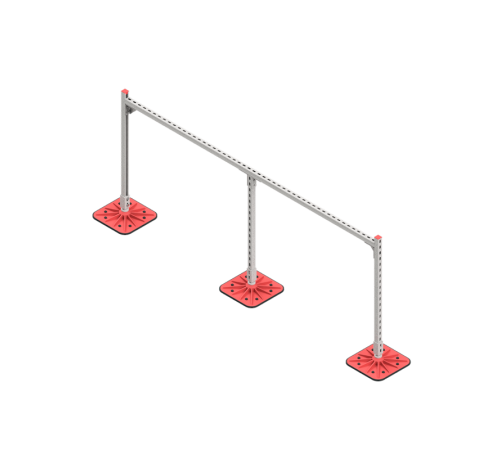 Опорная конструкция для гор. прямоуг. воздуховодов  TECHNORAPTOR FOOT 2500х1000  KM-TR-F-SSHRAD-2500-1000  КМ - профиль
