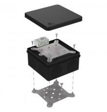 Коробка огнестойкая разветвительная для о/п двухкомпонентная 60-0300-FR6.0-4-2-Р Е15-Е60 RAL9005 100х100х50 (14 шт/кор) черная  60-0300-9005-FR6.0-4-