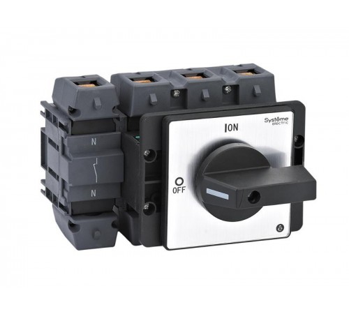 Выключатель-Разъединитель 4P 175A IP20 с чёрной рукояткой на дверцу 4 винтами  MSD175420B  SE