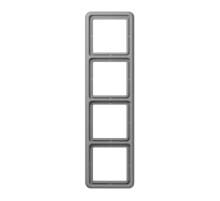 Рамка для вертикальной и горизонтальной установки ударопрочная, 4-кратная; серая  CD584WUGR  Jung