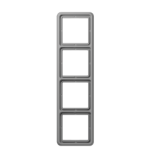 Рамка для вертикальной и горизонтальной установки ударопрочная, 4-кратная; серая  CD584WUGR  Jung