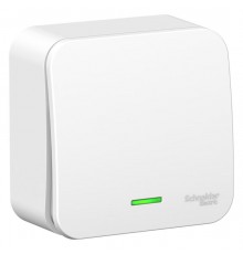 Blanca Белый О/У Выключатель 1-клавишный с подсветкой, 10А, 250B  BLNVA101101  SE