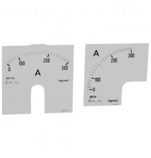 Измерительная шкала (1 круглая + 1 квадратная) для аналоговых амперметров - 0-300 A  014617  Legrand