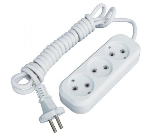 Удлинитель "Эксперт" 3 гнезда  5 метров 10А/2,2кВт без заземления ПВС 2х0,75  EKF PROximaUBA10-275-3-05EKF