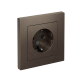 AtlasDesign Мокко Розетка с заземлением со шторками, 16А, (в сборе с рамкой)  ATN000644  SE