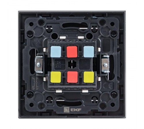 Стокгольм Механизм Выключателя 2-кл. проходного 10А черный PROxima  EZV10-027-10  EKF