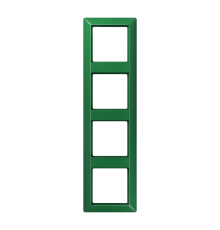 Рамка 4-кратная для вертикальной и горизонтальной установки; термопласт, зеленая  AS584BFGN  Jung