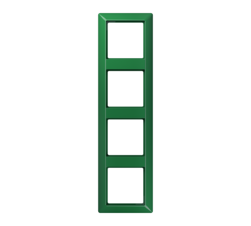Рамка 4-кратная для вертикальной и горизонтальной установки; термопласт, зеленая  AS584BFGN  Jung