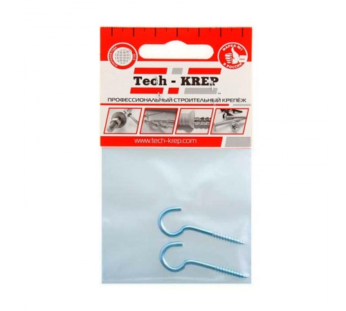 Шуруп-полукольцо 5,0х40 (2шт) - пакет  126736  Tech-KREP