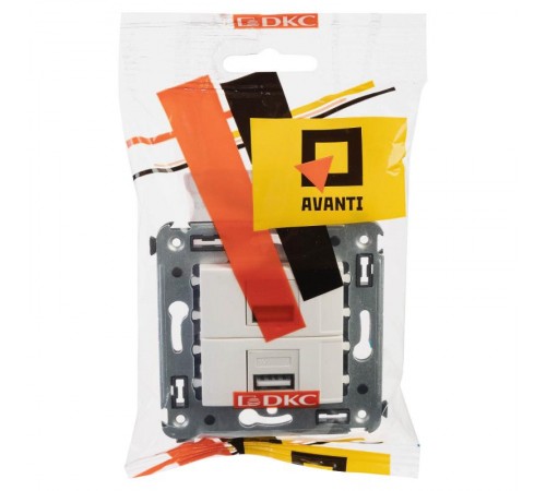 USB зарядное устройство в стену, "Avanti", "Белое облако"  4400543  DKC