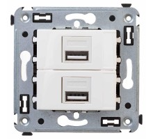 USB зарядное устройство в стену, "Avanti", "Белое облако"  4400543  DKC