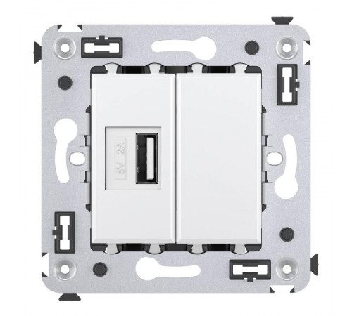 USB зарядное устройство в стену, "Avanti", "Белое облако"  4400543  DKC