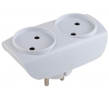 Тройник SP-2-W  2гн, без заземл. (белый) (10/60/1500) C0045520  ЭРА