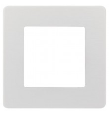 Рамка для розеток и выключателей серия 12 12-5101-01 на 1 пост, сатин, белый  Б0052499  ЭРА