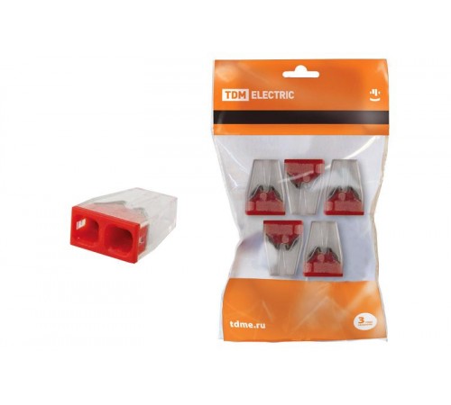 Строительно-монтажная клемма КБМ-2273-232 (2,5мм2) с пастой (5 шт/упак)  SQ0517-0121  TDM