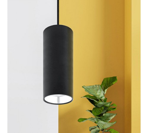 Светильник подвесной подсветка PL12 GX53 BK/SL под лампу GX53, алюминий, цвет черный+серебро (18  Б0048544  ЭРА