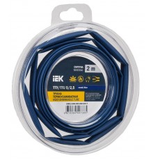 Трубка термоусадочная ТТУ нг-LS 5/2,5 синяя (2м/упак) IEK  UDR12-005-D25-002-K07-T  IEK