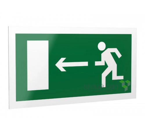 Пиктограмма (Наклейка) PS-40206.E04 "Напр. к эвакуационному выходу налево" для CRUISER  a13737  Белый свет