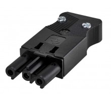 Simon Connect Коннектор "мама", 3-х проводный, на кабель, винтовое соединение, графит  CR0003-14  Simon