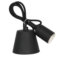 Патрон Е27 силиконовый со шнуром 1м черный  4690612008691  IN HOME