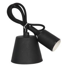 Патрон Е27 силиконовый со шнуром 1м черный  4690612008691  IN HOME