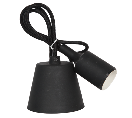 Патрон Е27 силиконовый со шнуром 1м черный  4690612008691  IN HOME