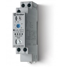 Модульный таймер мультифункциональный (AI, DI, SW, BE, CE, DE); питание 24...240В АС/DC; выход - твердотельное реле 1NO 1A  807102400000  Finder