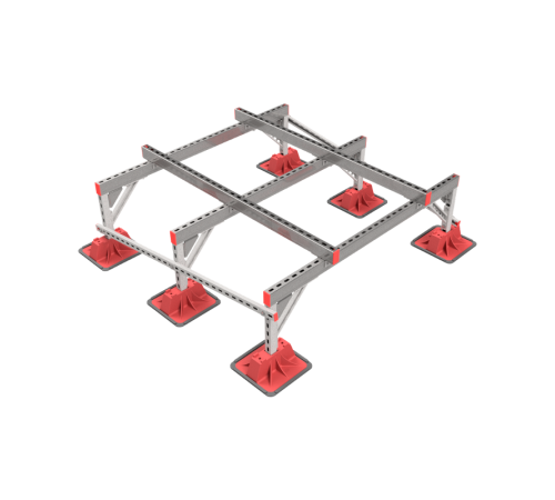Опорная конструкция для установки оборудования TECHNORAPTOR LIGHTFOOT 1500х1500 тип 3  KM-TR-LTF-SSEI-1500-1500-3  КМ - профиль