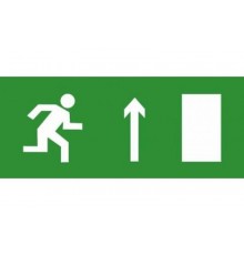 Эвакуационный знак ЭП10 Направление прямо (правосторонний) 140x280 мм  ЭП10 140280  TechnoLux
