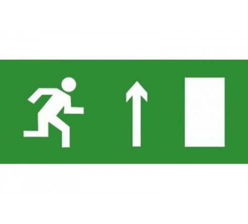 Эвакуационный знак ЭП10 Направление прямо (правосторонний) 140x280 мм  ЭП10 140280  TechnoLux