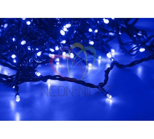 Гирлянда "LED ClipLight" 24V, 5 нитей по 20 метров, цвет диодов Синий, Flashing (Белый)  323-603  NEON-NIGHT