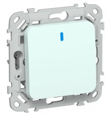 FLITE Выключатель 1-клавишный кнопочный с индикацией 10А ВС11-2-1-ФлХЛ холодный лед  FI-V14-1-10-1-K94  IEK