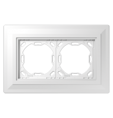 Монтажная рамка для установки в гипсокартон или под штукатурку, 2 поста; гипс; белый; LS Zero  PA982G125-0  Jung