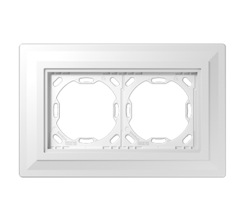 Монтажная рамка для установки в гипсокартон или под штукатурку, 2 поста; гипс; белый; LS Zero  PA982G125-0  Jung