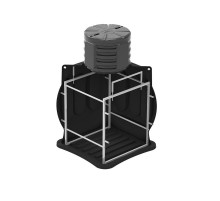 Пластиковый колодец КС-5М с дополнительной секцией D780 и крышкой D780  PR08.32402  Промрукав