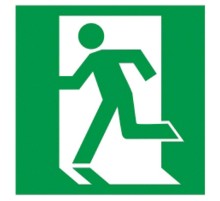 Пиктограмма (наклейка) . 150х150мм "Выход здесь" (левосторонний)  YPC30-150VZ-LSTR  IEK