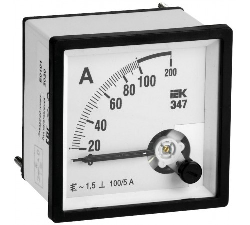 Амперметр Э47 100/5А кл. точн. 1,5 72х72мм  IPA10-6-0100-E  IEK
