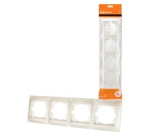 Рамка 4-х постовая горизонтальная перламутр "Лама"  SQ1815-0832  TDM