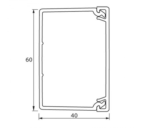 Мини-канал Metra - 60x40 - 2 метра - с крышкой - белый  638197  Legrand