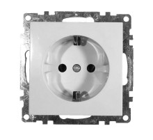 Розетка электрическая 1-местная с/з (механизм), серия Катрин, GLS16-7110-01, белый  39304  STEKKER