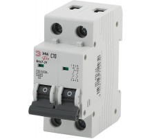 Выключатель автоматический двухполюсный Pro NO-900-26 ВА47-29 2P 10А кривая C  Б0031758  ЭРА