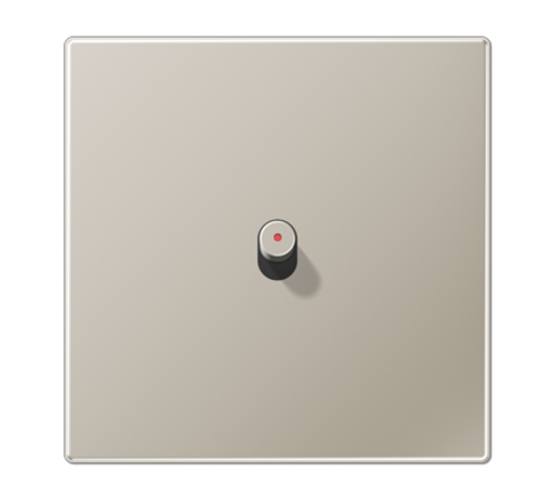 Центральная плата, 1 пост, 1 тумблер, цилиндр с окошком; металлическое исполнение; нержавеющая сталь; серия LS  ES12-0KOR1  Jung