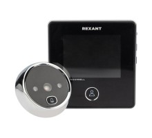 Видеоглазок дверной (DV-113) с цветным LCD-дисплеем 2.8" с функцией звонка и записи фото, встроенный аккумулятор  45-1113  REXANT