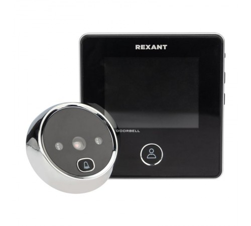 Видеоглазок дверной (DV-113) с цветным LCD-дисплеем 2.8" с функцией звонка и записи фото, встроенный аккумулятор  45-1113  REXANT
