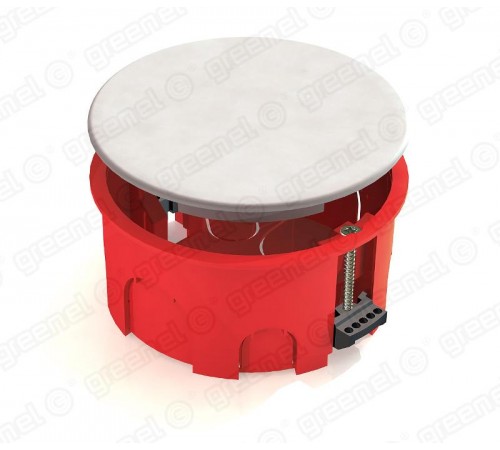 Коробка распределительная с/у 80х40 пластиковые лапки, с крышкой (для полых стен)  GE41025  GREENEL