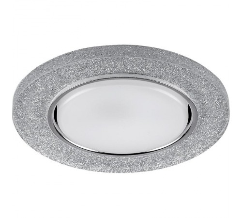 Светильник встраиваемый с белой LED подсветкой CD4041 потолочный GX53 без лампы, серебро, хром  40518  Feron